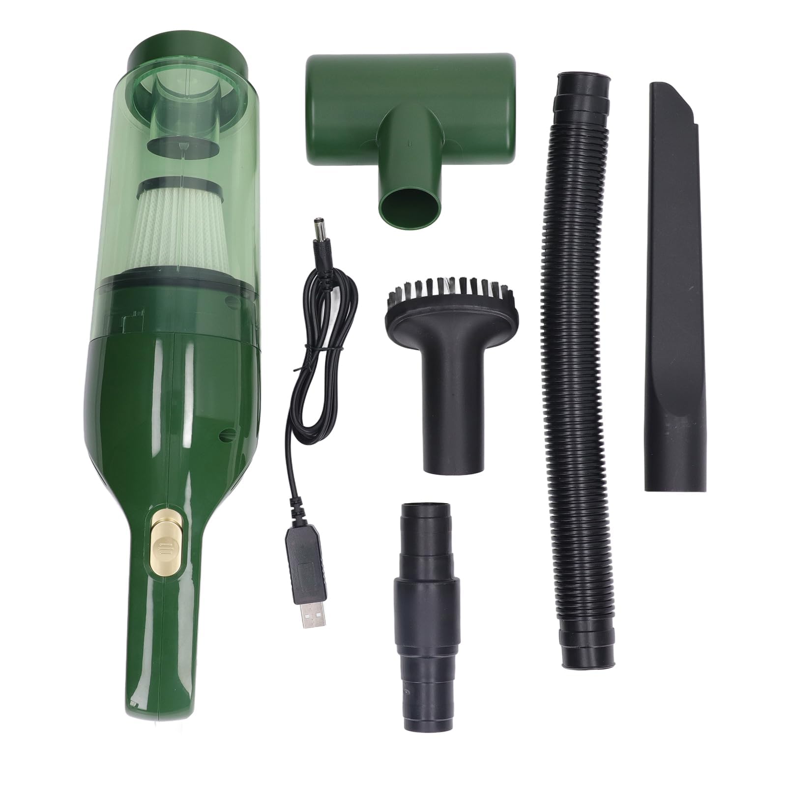 Aspiradora De Pelo De Mascotas Para Sofá, 4000 MAh Succión Grande Aspirador Mascotas Aspiradora De Mano De Bajo Ruido Aspirador De Mano Para Pelo De Mascota Mini Aspirador De Coche Para Familia(Verde)