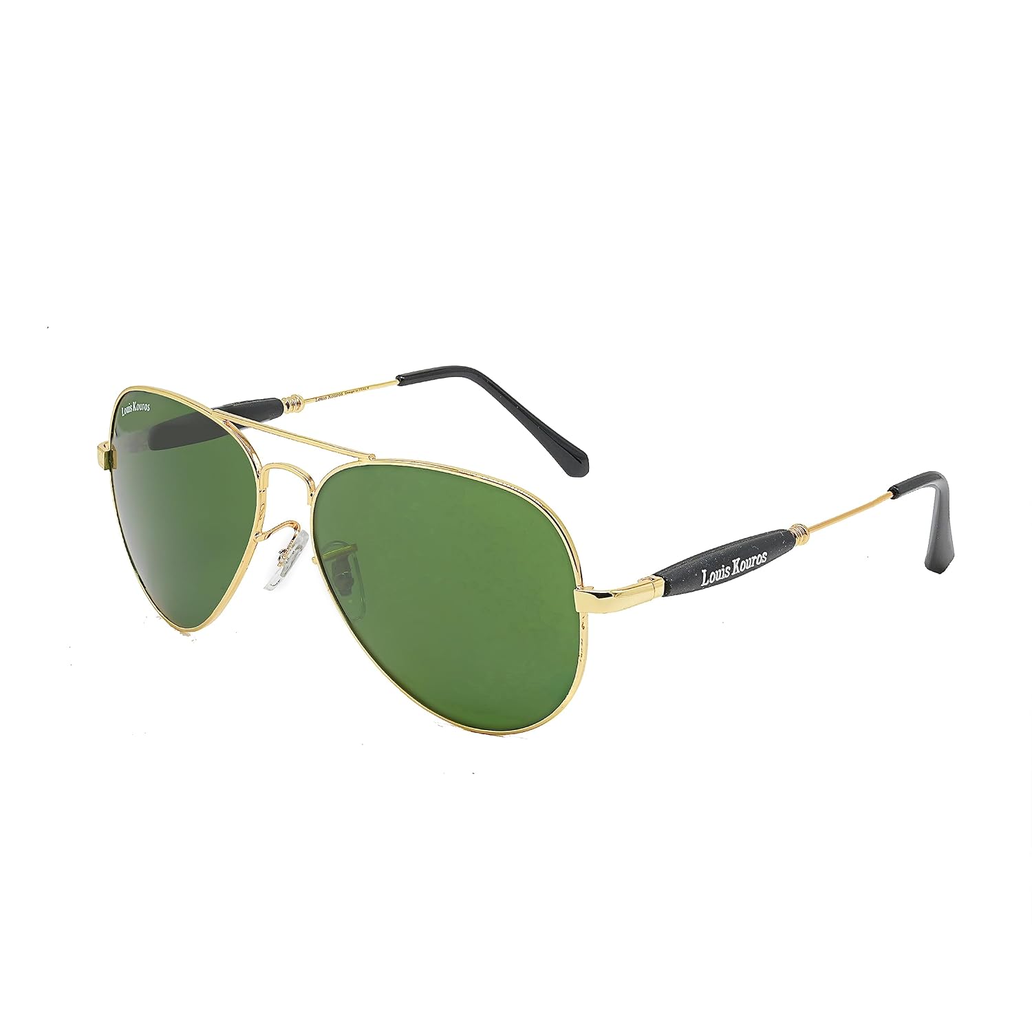 LOUIS KOUROS Aviator Sunglasses For Men & Women | Green | 60 | SUN-LK-3517-GRN1GLD-M-2