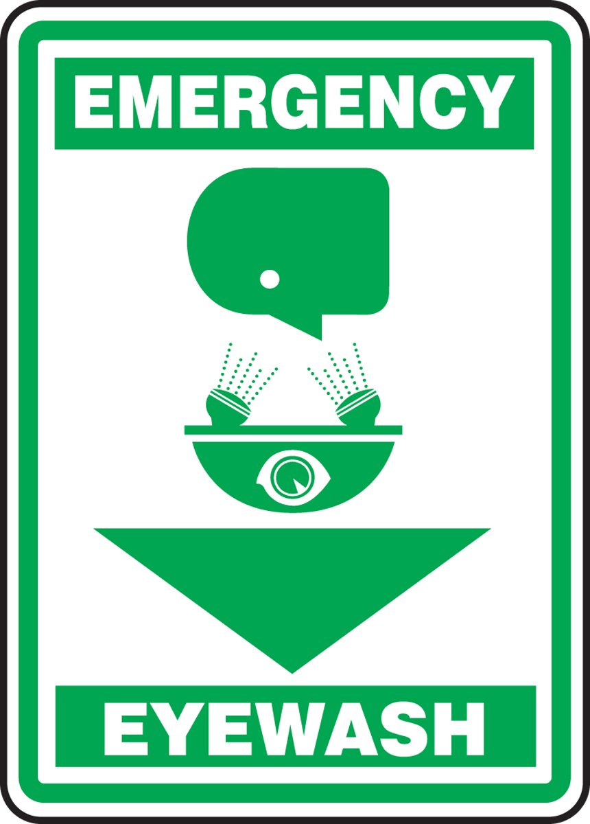 Lavage oculaire d'urgence Signalisation pour zone à risque - 2