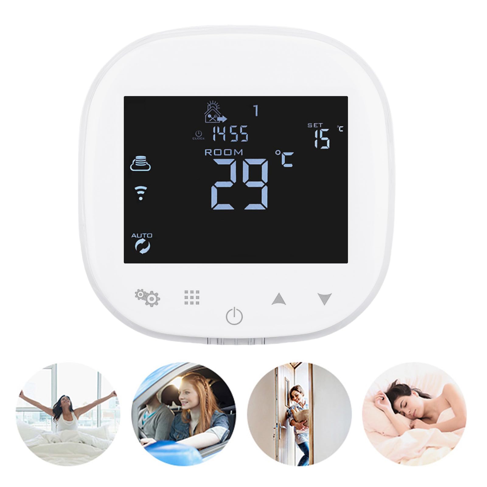 Sonew Termostat do Domu, WiFi Programowalny Termostat Cyfrowy z