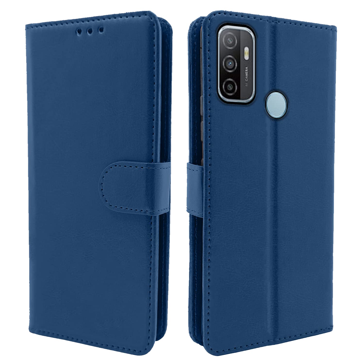 Pikkme Oppo A53 Leather Flip Cover Wallet Case for Oppo A53 (Blue) (B08JWYGPKD) Amazon Price History, Amazon Price Tracker