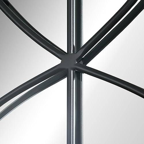 Miniatura 8 de HOMCOM Espejo de pared grande de 36.5 x 23.5 pulgadas, espejo de ventana de arco para decoración de pared en sala de estar, dormitorio, entrada,