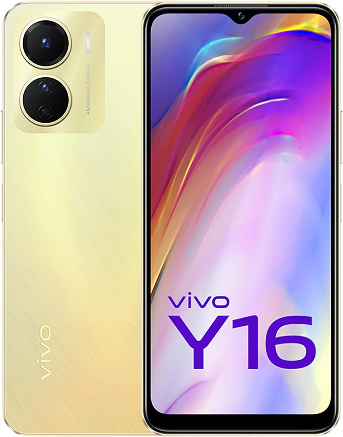 Vivo Y16 (Drizzling Gold, 4GB RAM, 64GB Storage) with No Cost EMI/Additional Exchange Offers