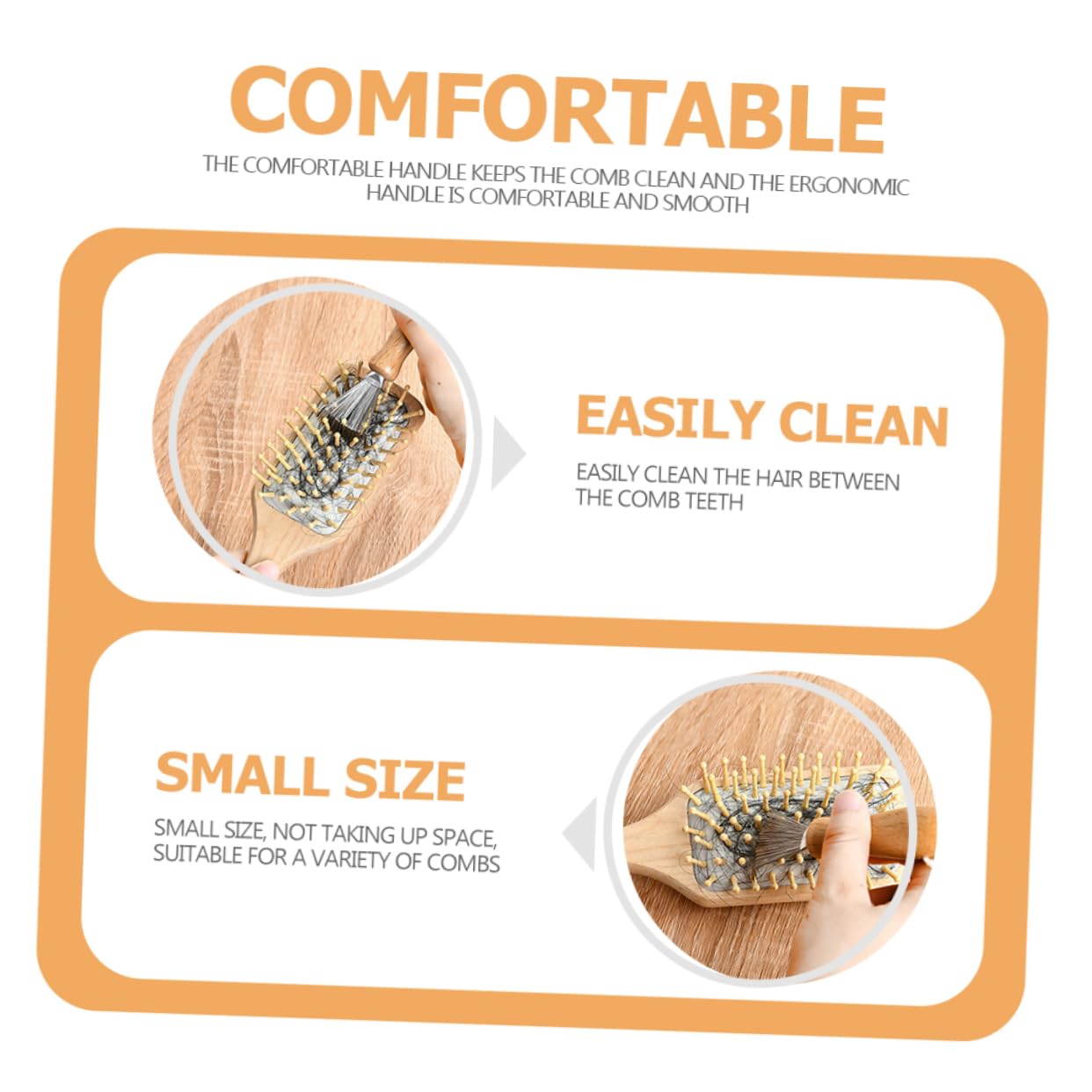 SOESFOUFU Ergonomic Hair Comb Brush Detangler for Hairbrush Comb Cleaner Cleaning Tool