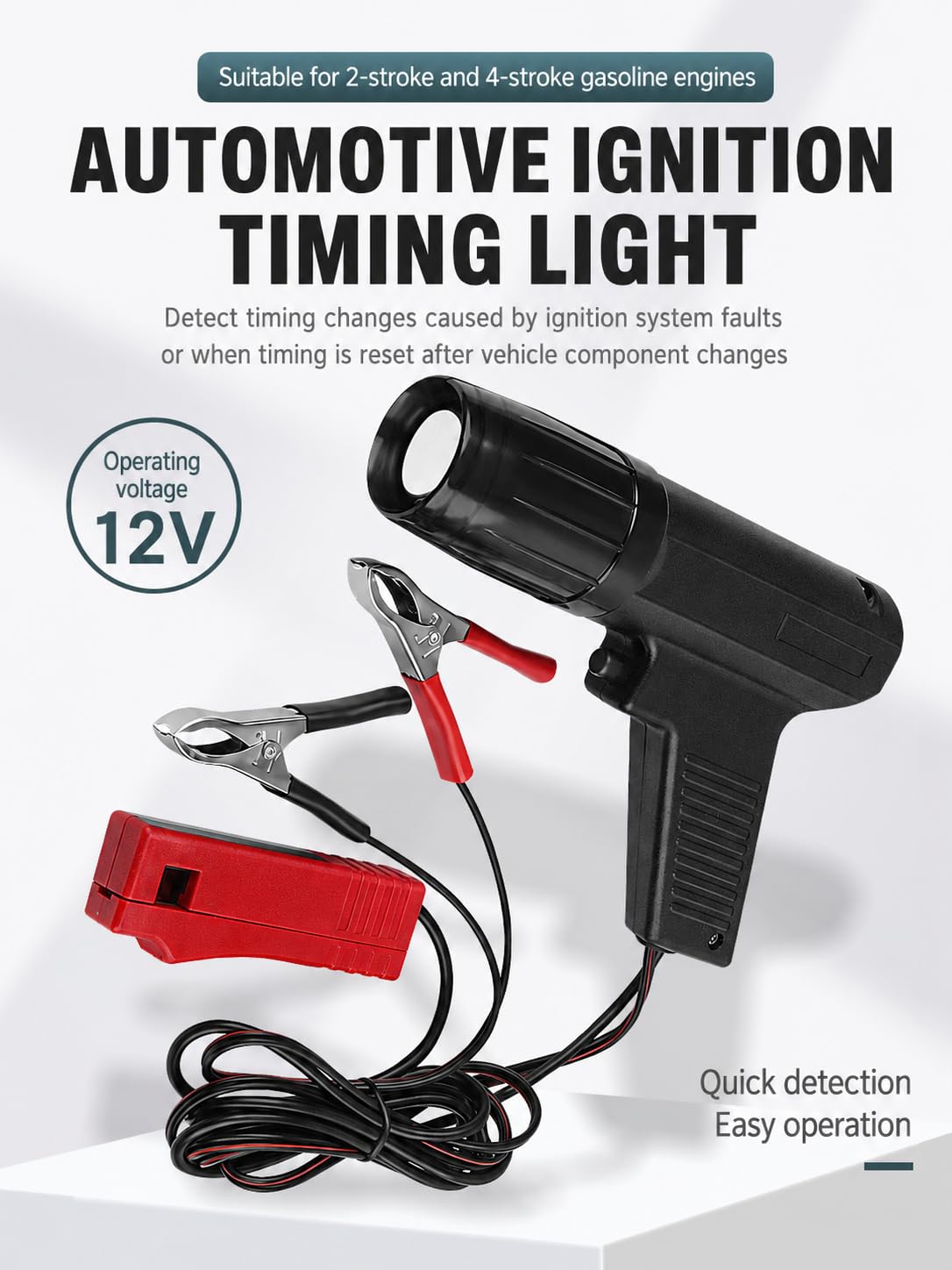 Pistolet Zapłonowy 12 V, Lampa Stroboskopowa, Tester Czasu Zapłonu Do Samochodów Osobowych I Motocykli, Uniwersalny Do 2- I 4-Suwowych Silników Benzynowych