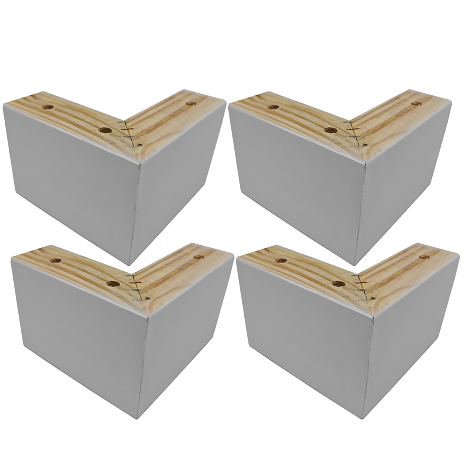 Juego de 4 elevadores de madera para sofá y cómoda de 10 cm de altura, patas de sofá de repuesto para mesas y sofás, elevadores de muebles ideales