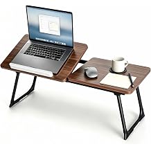 28.7" Extra Wide Lap Desk & Bed Desk - Foldable Laptop Bed Tray Table for Adults, Large Bed Trays for Eating and Laptops, Portable Floor Desk with Cup & Phone Holder for Couch, Working, Craftin