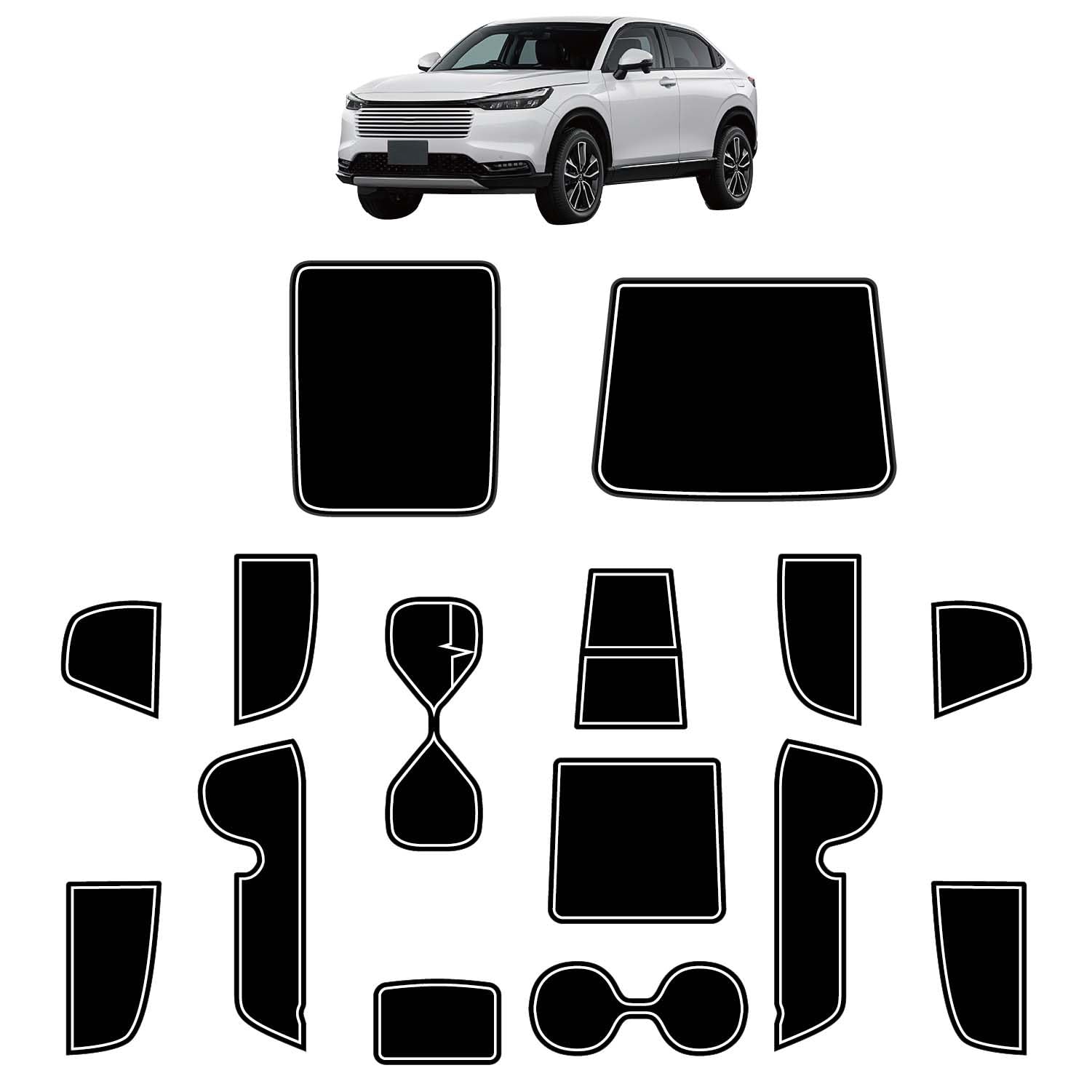 Amazon | (後期) ホンダ ヴェゼル VEZEL (RV型)用 インテリアラバー 