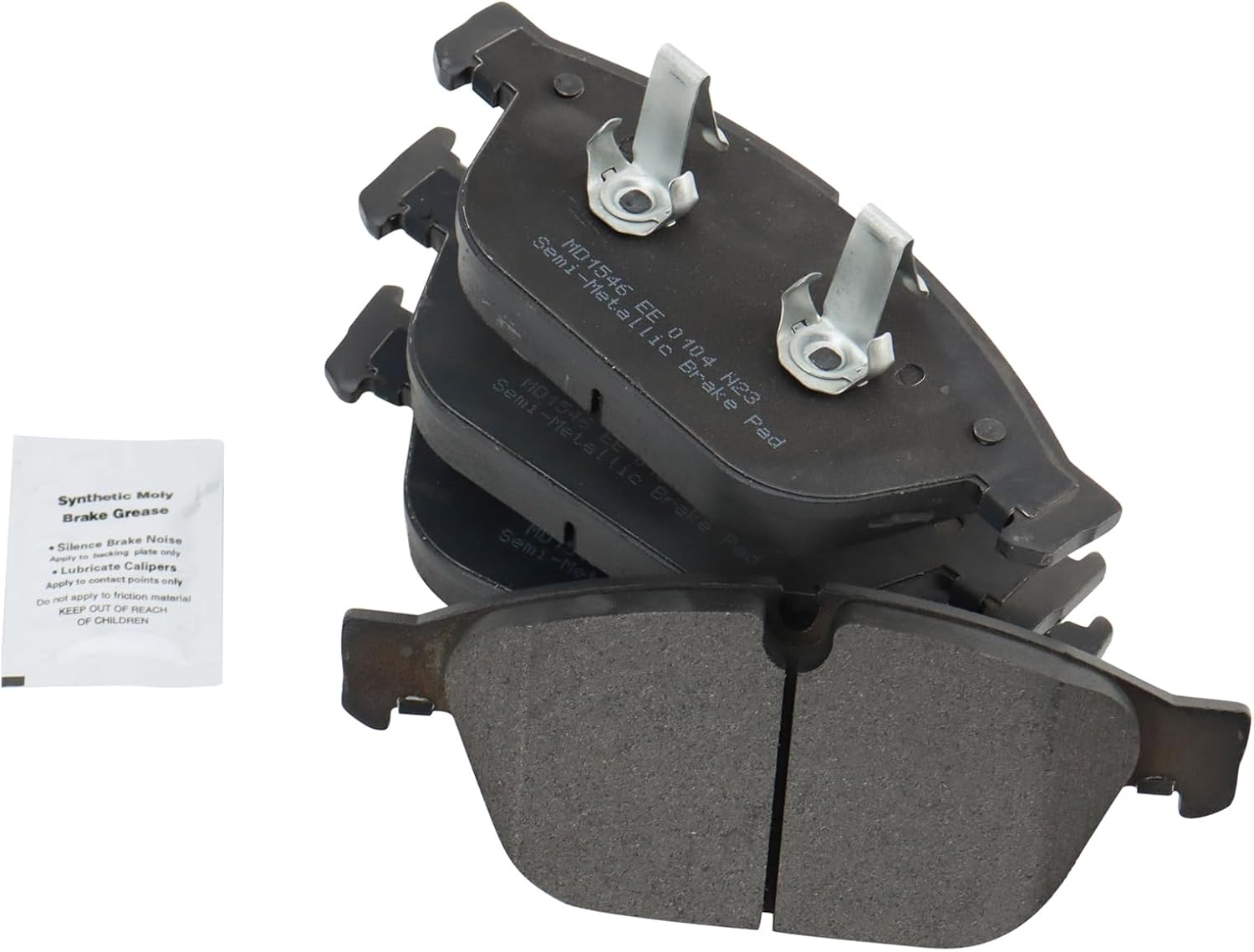 TRQ Brake Pads Semi-Metallic Front & Rear Compatible with 2012-2018 Audi A8 Quattro