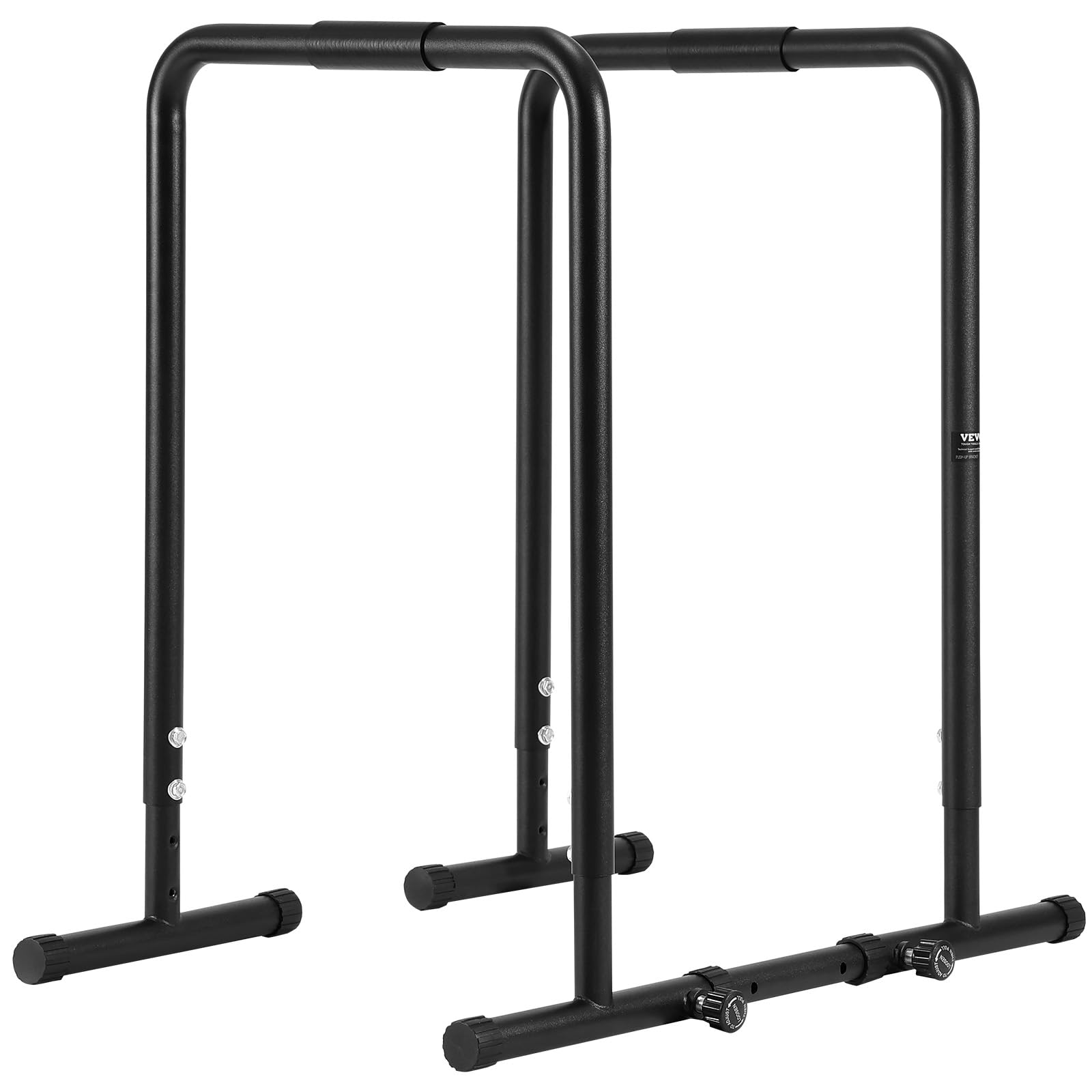 VEVOR Barre à Dips Capacité de Charge 200 kg, Barres Parallèles Très Résistante avec Hauteur Réglable, Station de Dips en Tube d'Acier pour l'Entraînement de Force, Fitness, Musculation, Gym, Maison
