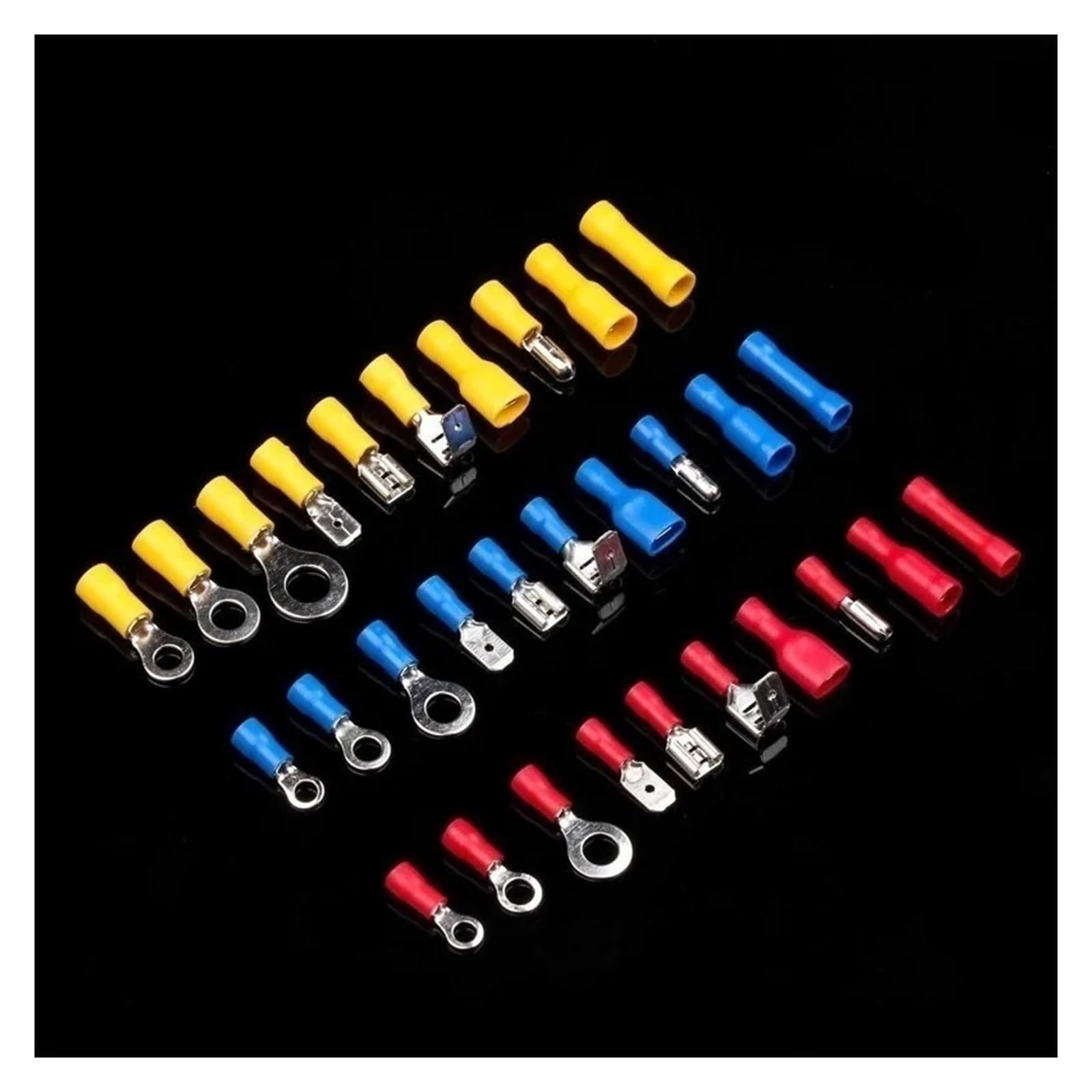 Connecteur de câble isolé, 280 pièces, fil électrique, sertissage, pelle, anneau bout à bout, ensemble de fourchettes, cosses d'anneau, bornes roulées, Kit assorti