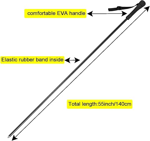 Vista 3 de Aventik Señal de advertencia de seguridad de profundidad de agua plegable del personal de vadeo cubrió resistencia a la corrosión del cuerpo