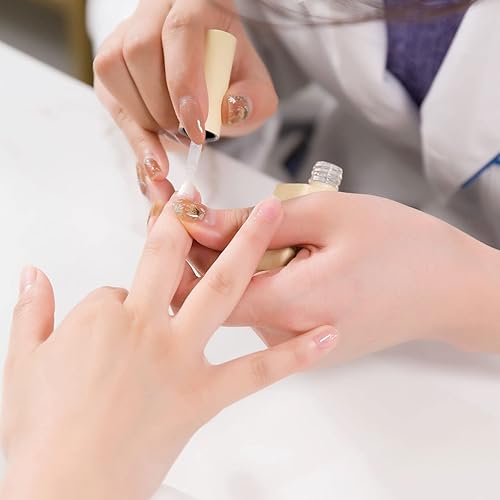 Miniatura 4 de Cepillo aplicador pequeño con tapa, kit de uñas acrílicas, 200 cepillos aplicadores, cepillos de botella de repuesto, cepillos de líquido para