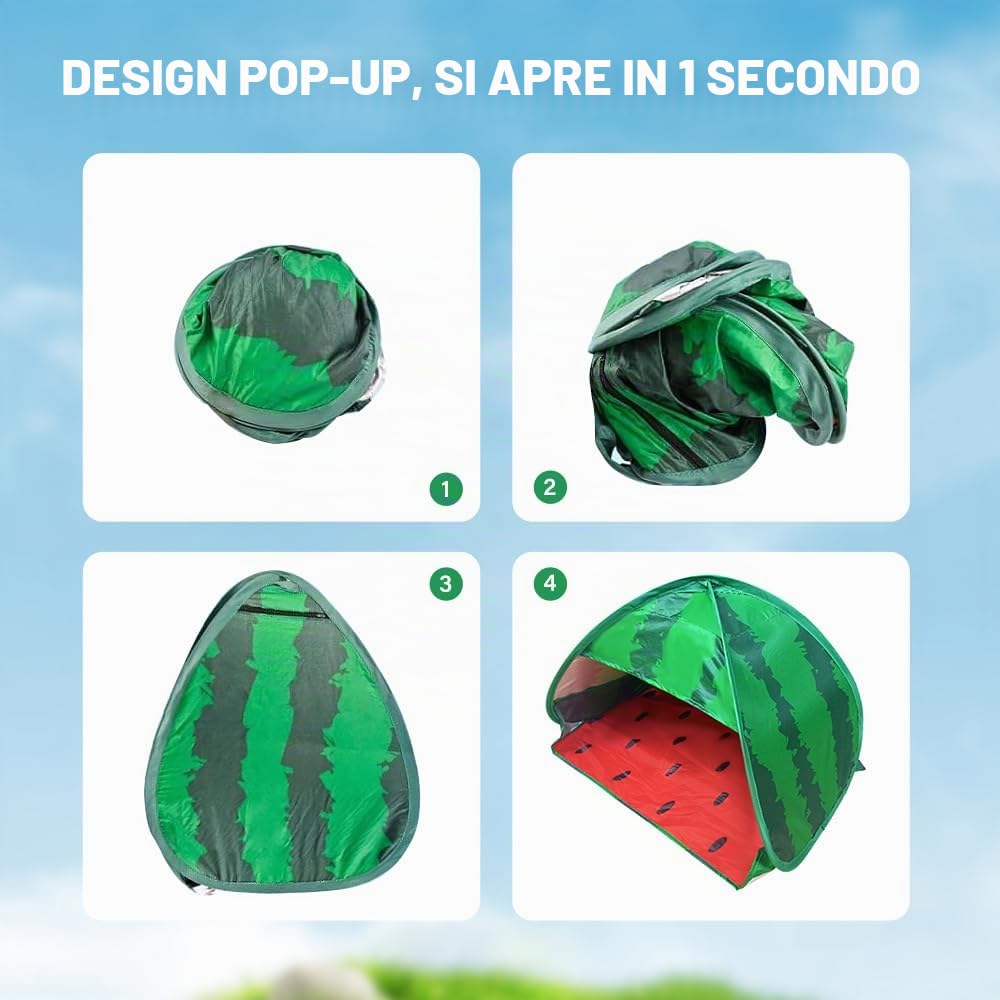 Tenda da Spiaggia per Cani, Tenda da Spiaggia Pop Up, Ten-da da Spiaggia Portatile, Protezione UV, con custodia per esterni, Mini Ten-da Parasole da Spiaggia, per Gatti e Cuccioli