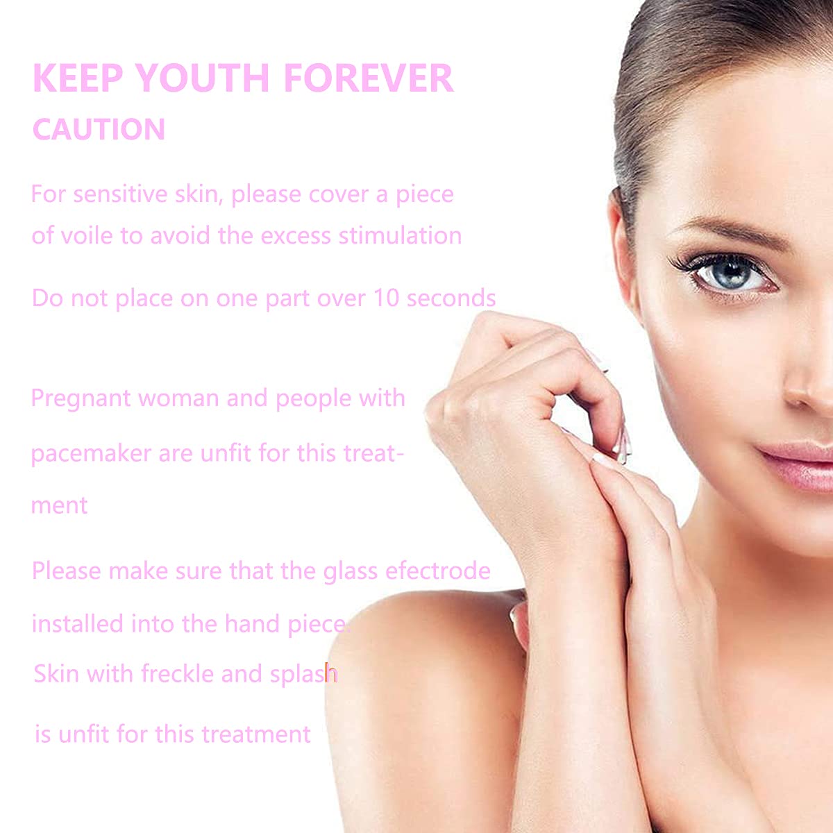 Numbowan High Frequency Facial Machine, Facial Therapy Wand for Skin Tightening, Dark Circles, Wrinkle Reducing, Hair and Scalp Stimulator 4 in 1 Face Body Massager Device Spa Salon Home : Beauty & Personal Care