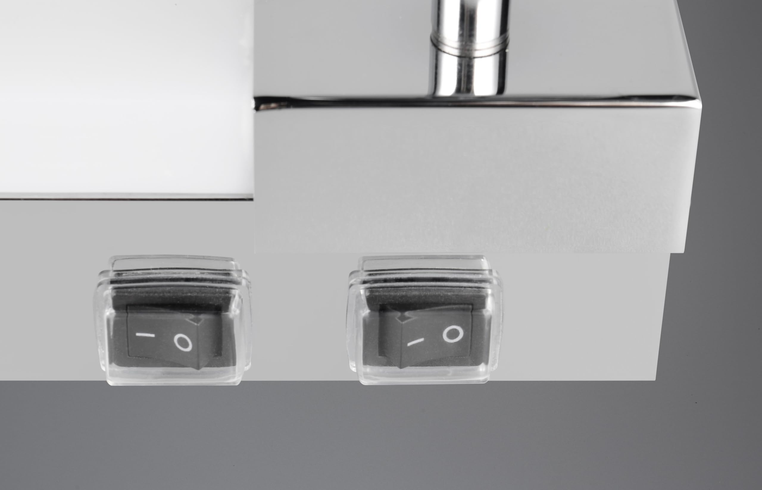 Trio Leuchten Aplique de baño LED ENRICO 281470306, metal cromado, 6,5 vatios LED, excl. 2x GU10, color de luz ajustable