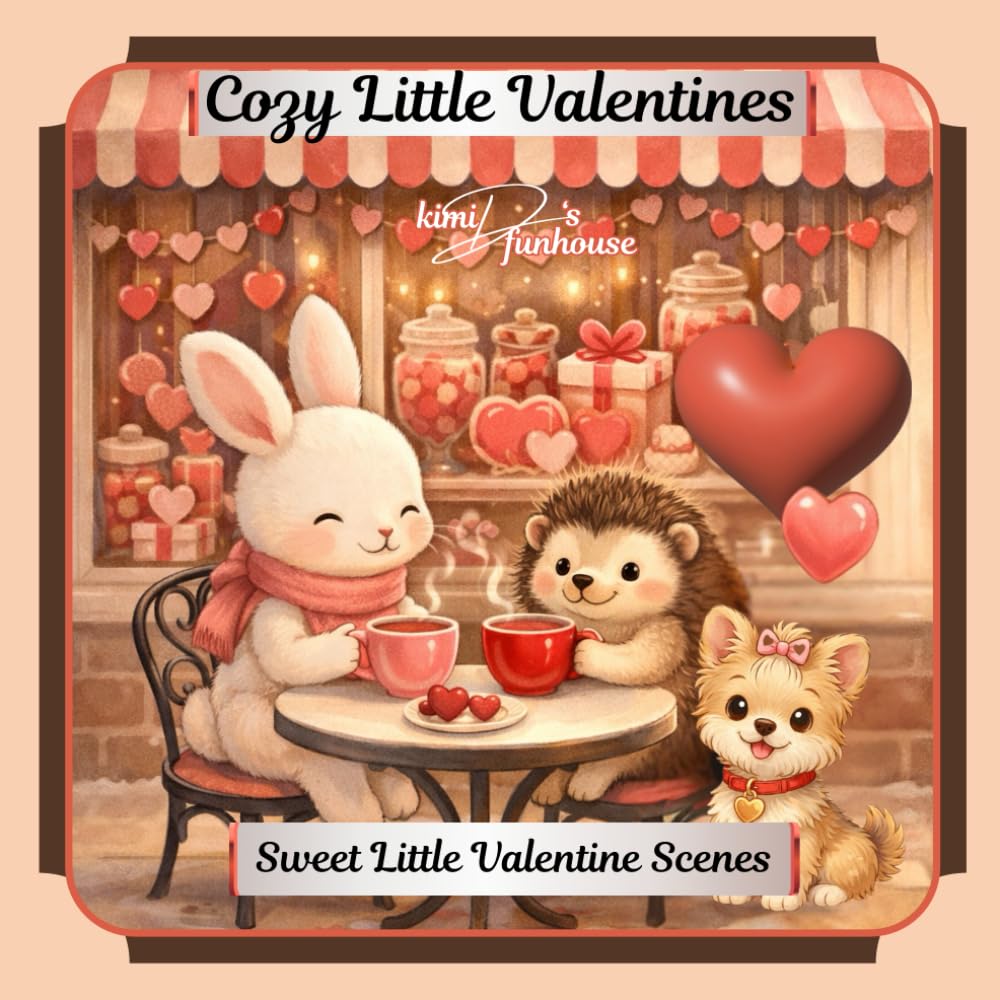 Cozy Little Valentines; Valentine coloring Fun for Everyone: Sweet Little Valentine Scenes