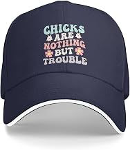 Chicks are Nothing But Trouble Baseball Cap Sandwich Brim Hats for Men Women Adjustable Caps