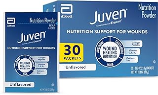 Juven Therapeutic Nutrition Drink Powder Including Collagen Peptides, Amino Acids, and HMB For Wound Healing Support, Unflavored, 30 Packets