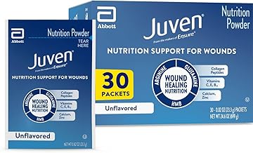 Therapeutic Nutrition Drink Powder Including Collagen Peptides, Amino Acids, and HMB For Wound Healing Support, Unflavored, 30 Packets