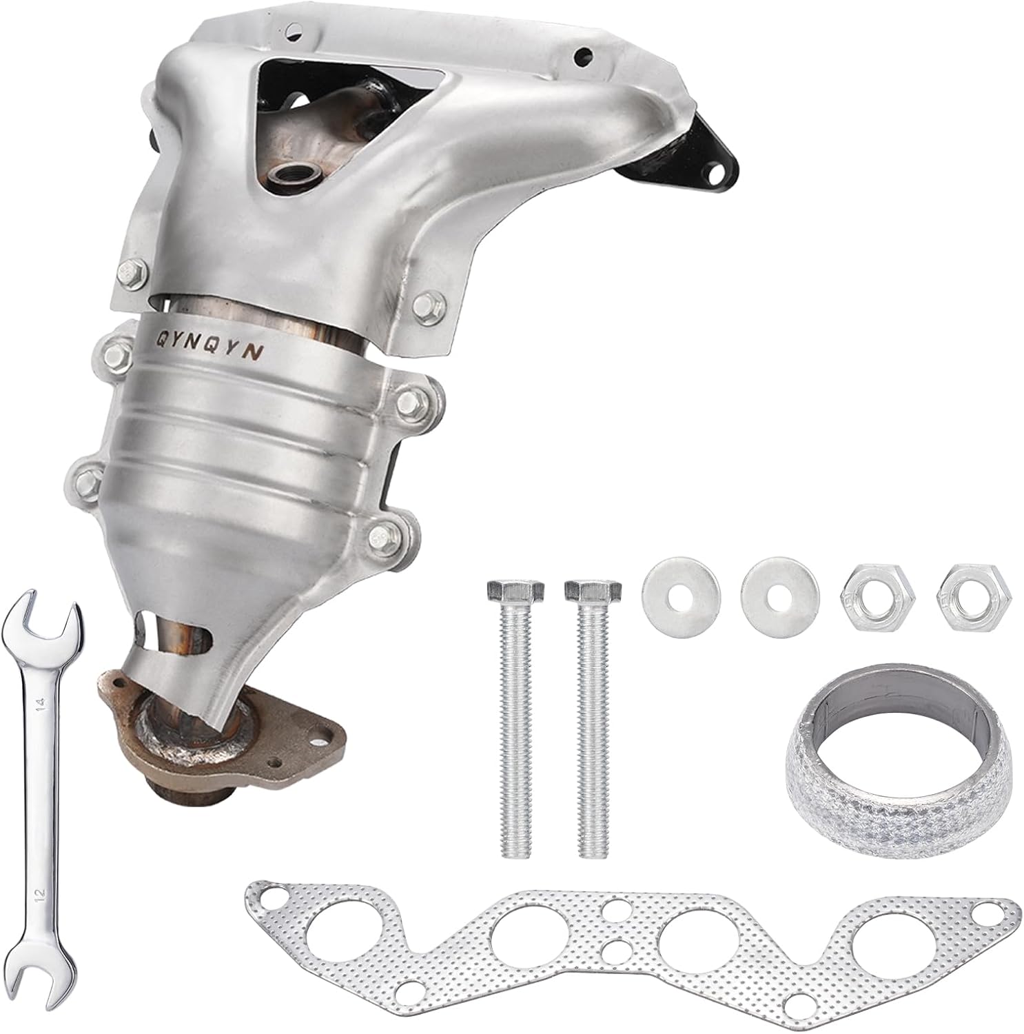 Exhaust Manifold Catalytic Converter Kit Fit For L4 1.7L Direct-Fit Compatible with Honda Civic & Acura EL 2001-2005 Replace 18160-PLM-A00 18160-PLM-A50 (EPA Compliant)