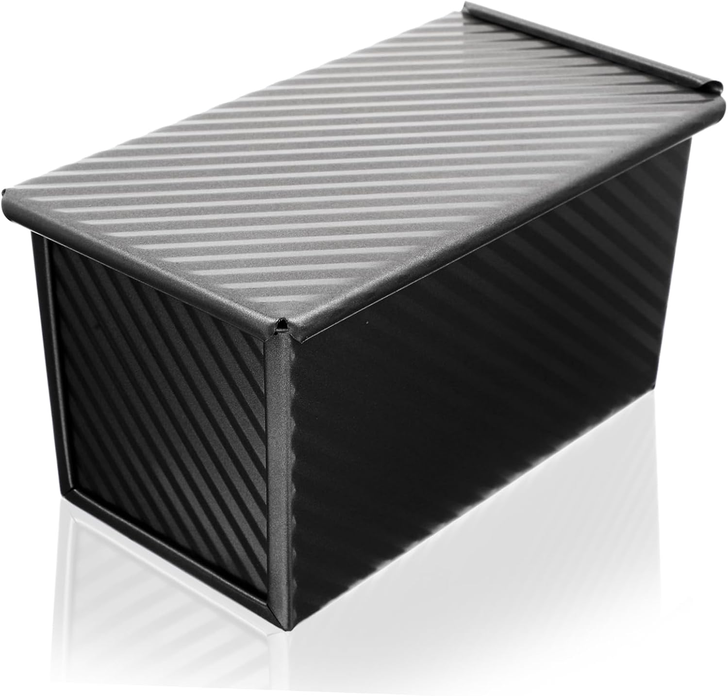 Cabilock Carbon Steel Bread Mold with Lid Non-Stick Toast Box for Baking Sturdy Toast Mold for Household Baking Supplies for Making Loaves and Cakes