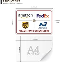 Vista 2 de Señal de entrega de paquetes de aluminio sin óxido ALKB para uso en exteriores 8 x 12 pulgadas, "Por favor, deja el paquete aquí