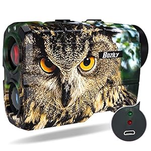 Bozily Golf Telémetro láser para Caza de 1500 Yardas, Telémetro de Tiro con Arco de Coma Salvaje con Escaneo, Ángulo y Distancia Recta, Aumento 6X Recargable para Disparar, Paquete de Regalo