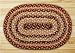Burgundy-Gray-Creme Oval Swatch - Burgundy/Gray/Creme - 10in.x15in.