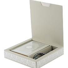 Prien Muslim Gifts for Eid Gold-Plated Gift Box Silver-Plated Quran Gift for Ramadan Islam Islamic Prayer Gifts Women Prayer Necklace Muslim Prayer Mawlid Grey
