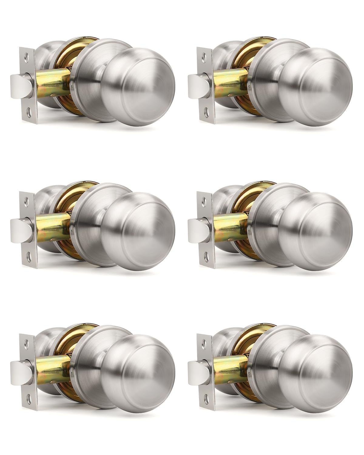 Matte Black Door Knobs - Keyless Privacy Locks -13