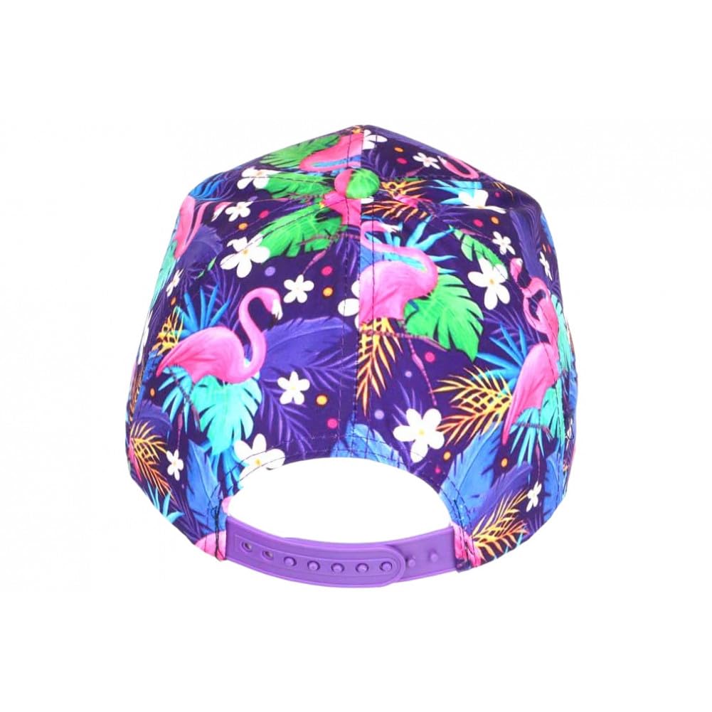 Hip Hop Honour Berretto da bambino fenicotteri rosa viola NY Baseball da 7 a 11 anni - ragazzo