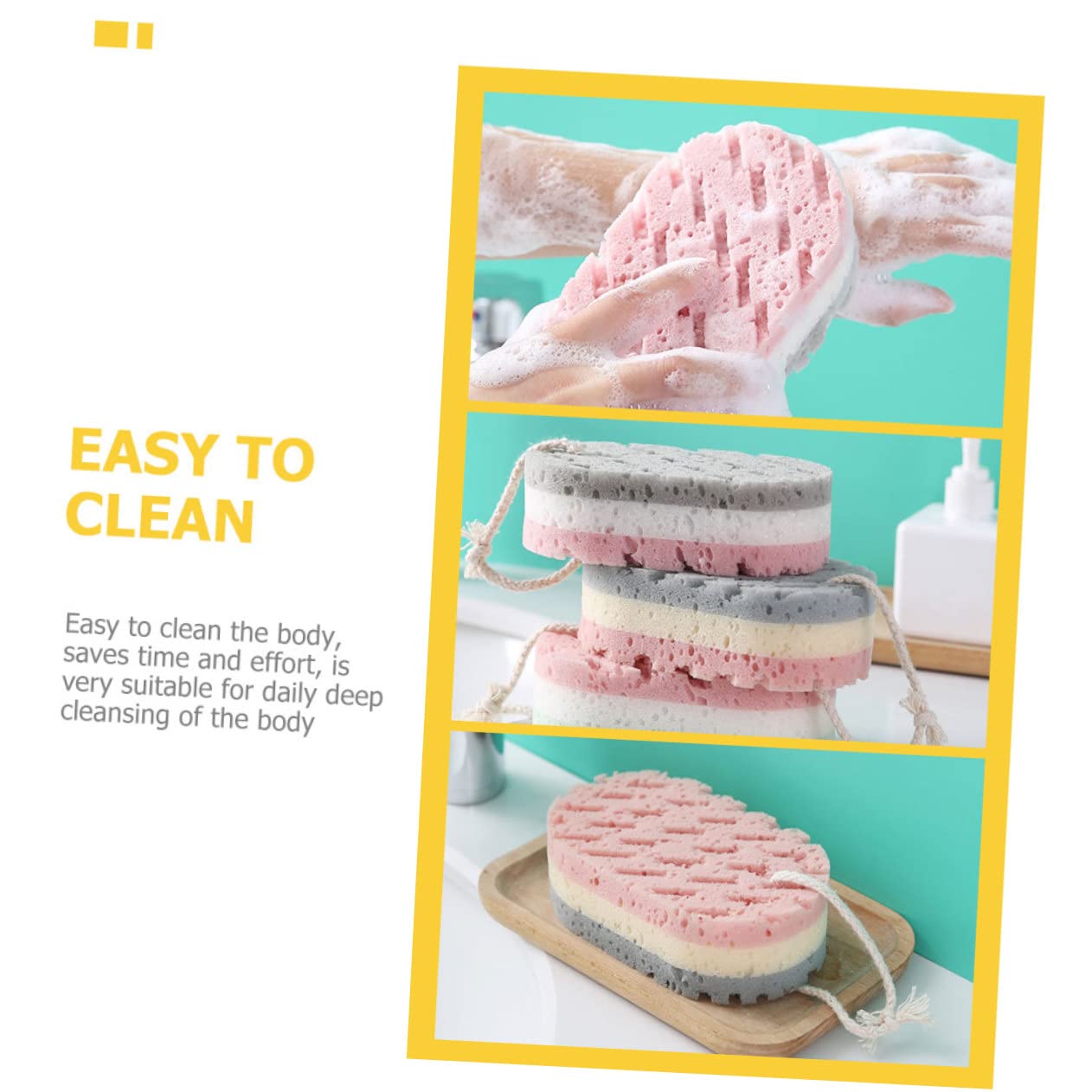 minkissy 30piezas Esponja De Baño Exfoliante Herramienta De Limpieza Corporal Para Esponja y Duradera Para Masaje y Exfoliación De Piel Para Adultos y