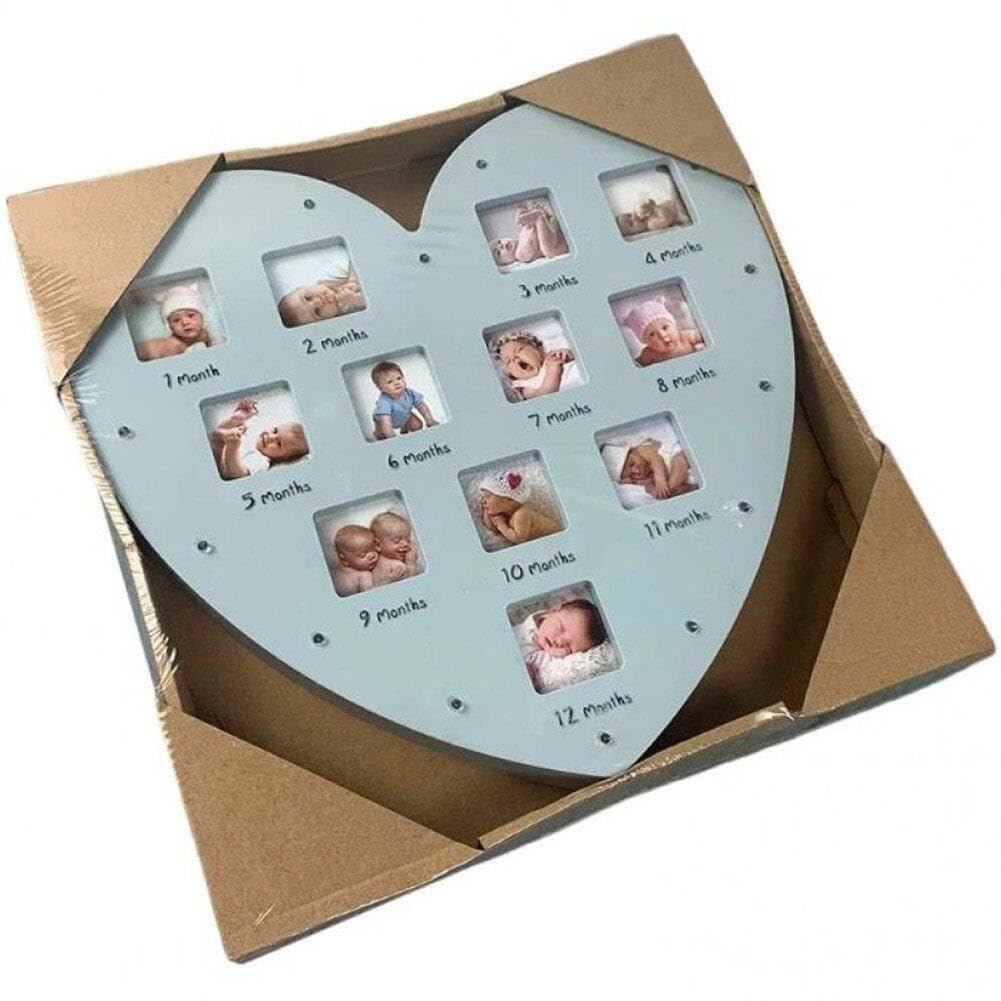 Cadre de bébé pour registre de naissance cadeau première année lumineux