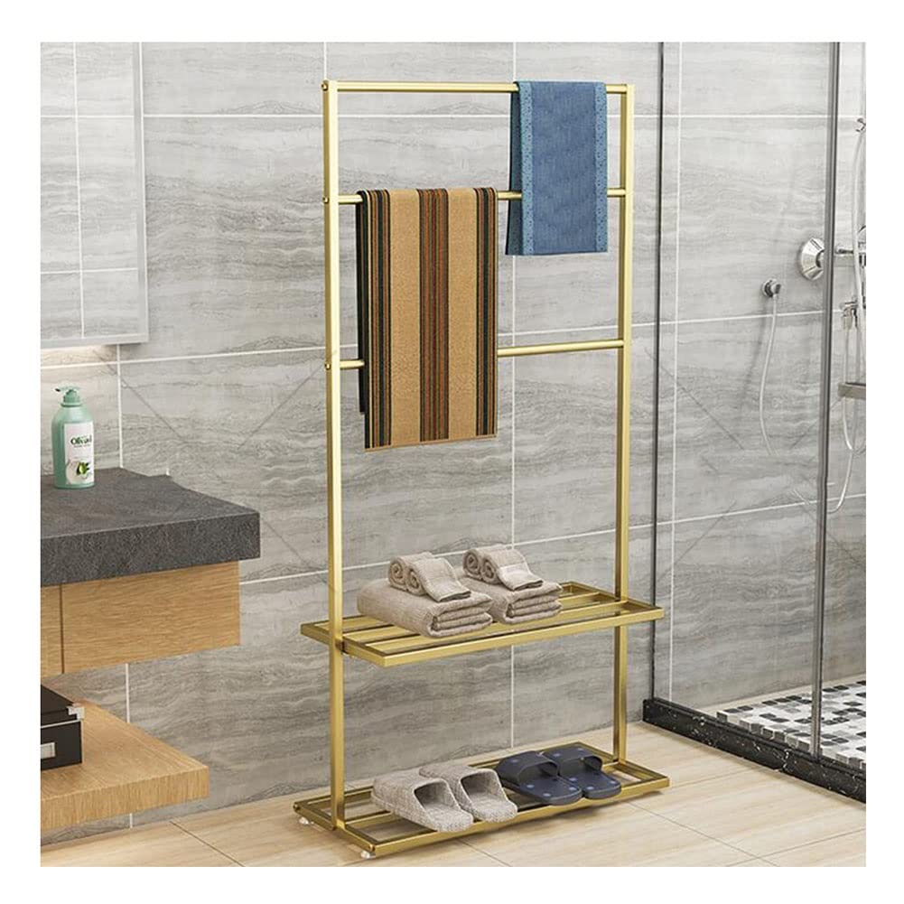 Porte-serviettes sur pied salle de bain grand séchoir à linge au sol en métal