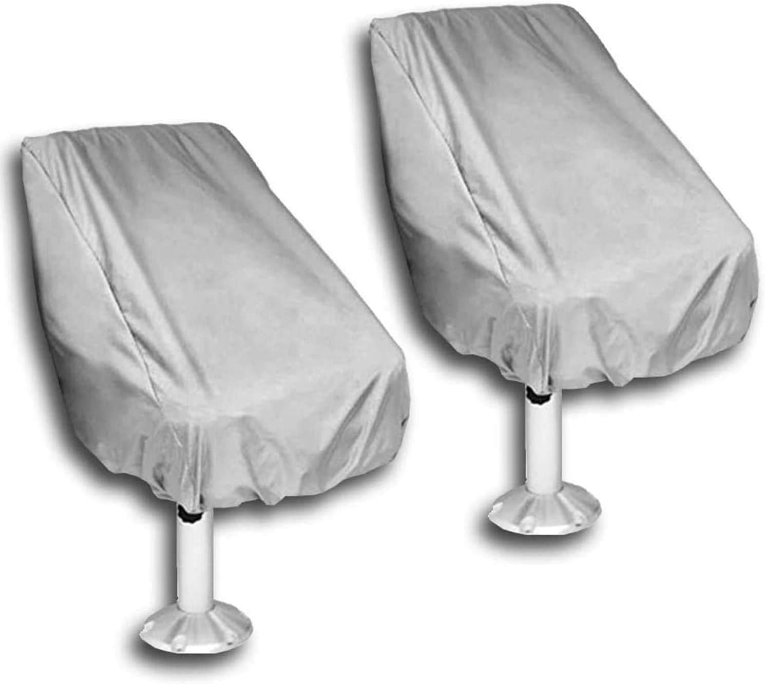 4 Pack Boat Seat Cover, Waterproof Heavy-Duty Weather UV Resistant Pontoon Boat Cover Seats Pedestal 210D Oxford Cloth Helm Chair Protective Covers