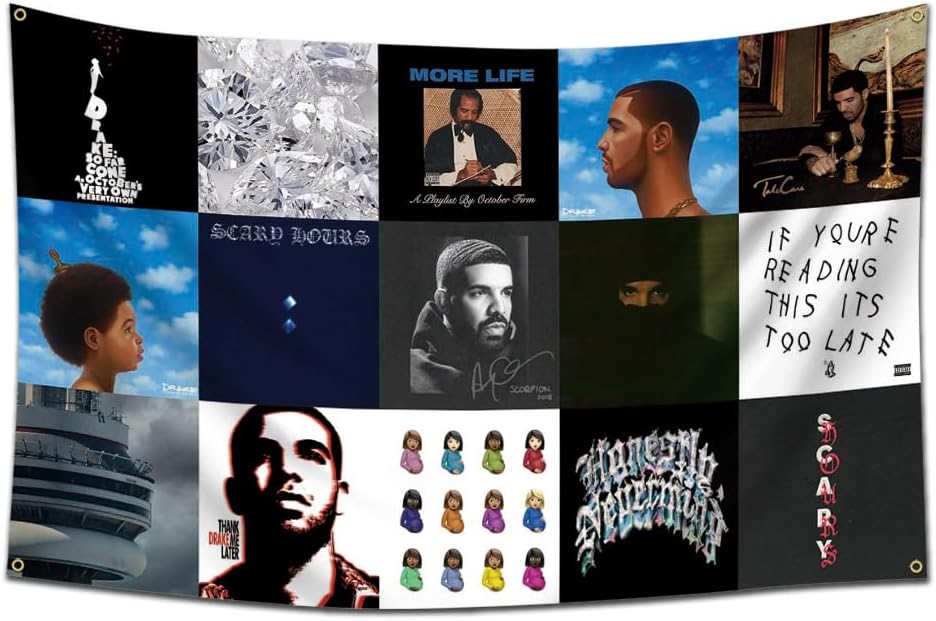 ENMOON Album Cover Flag Tapestry (3x5Ft,HD Printing) For Living Room Bedroom Dorm Wall Art Decor