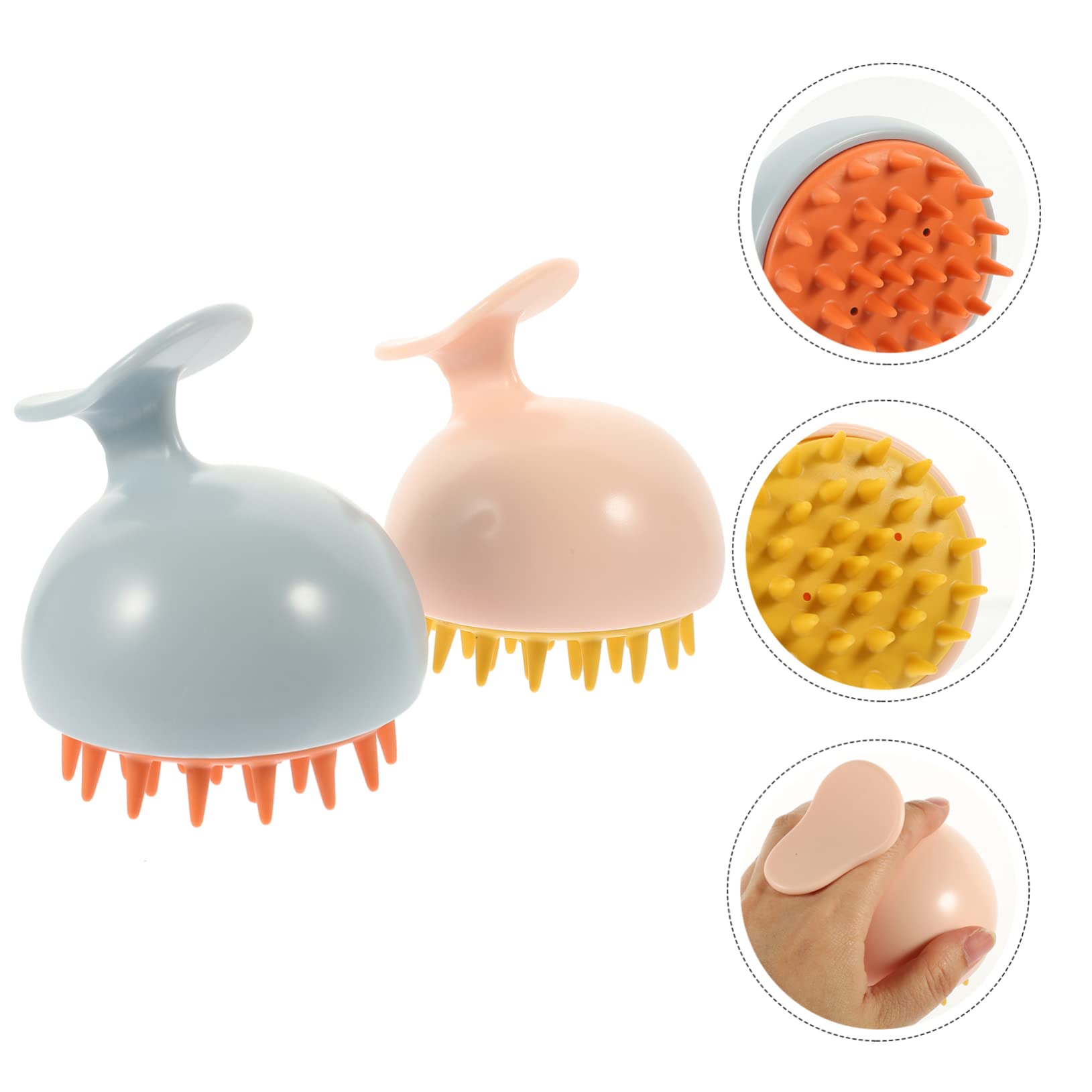 3 Sets Praktisches Shampoo-bürstenset Für Die Kopfhaut Tragbare Kopfhautbürste Für Unterwegs 2 Stück * 3
