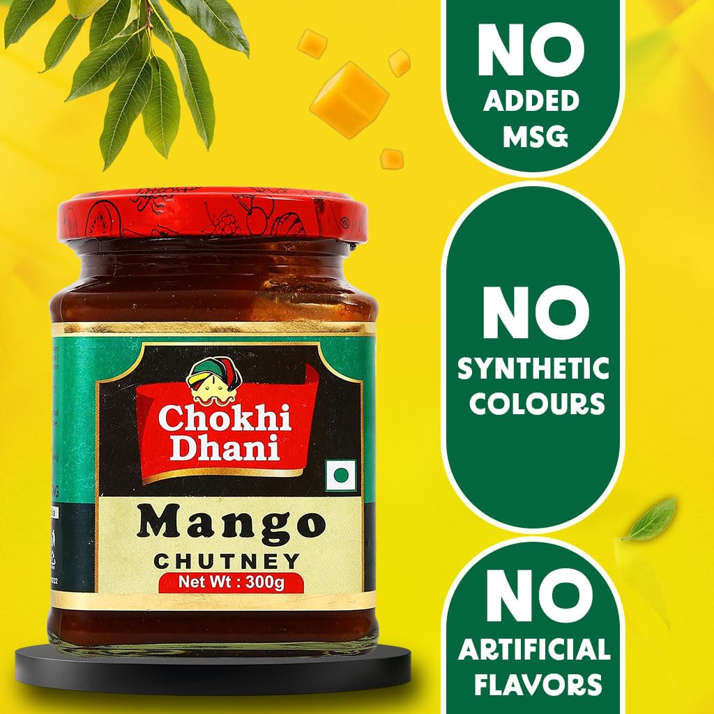 Chokhi Dhani Mango Chutney 300g | Sweet & Tangy Aam Chutney | Traditional Indian Chutney | Perfect for Snacks, Cheese, Paratha & Meals 2