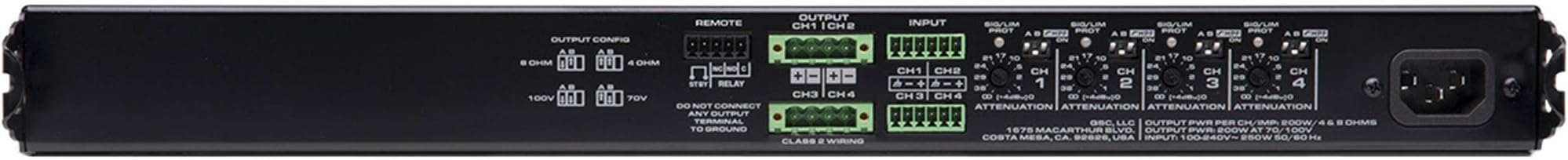 QSC MP-A40V 800W 4-channel 70V Amplifier