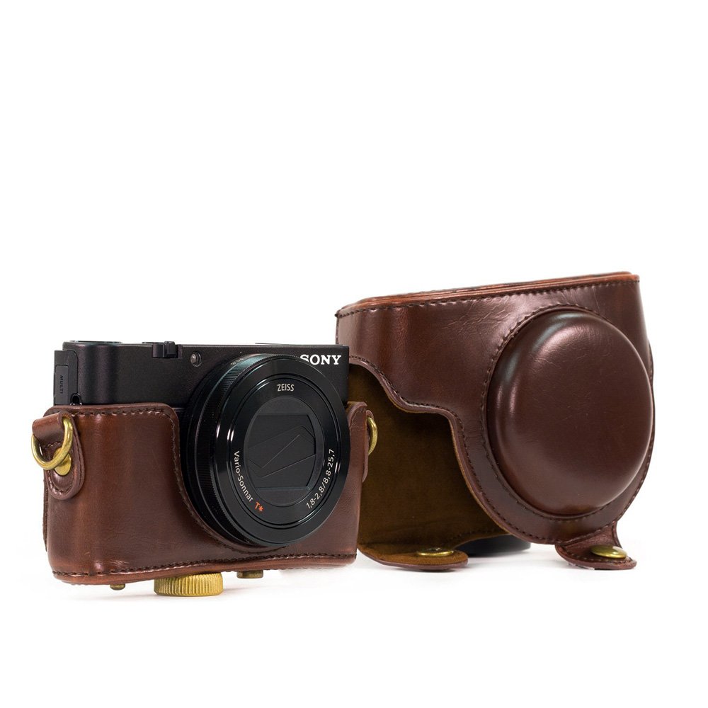 Borsa in pelle PU per fotocamera digitale, custodia per Sony RX100 RX100II RX100III RX100IV RX100VII RX100VIII M2 M3 M5 M6 M7 DSC-RX100 III RX100M3, con tracolla