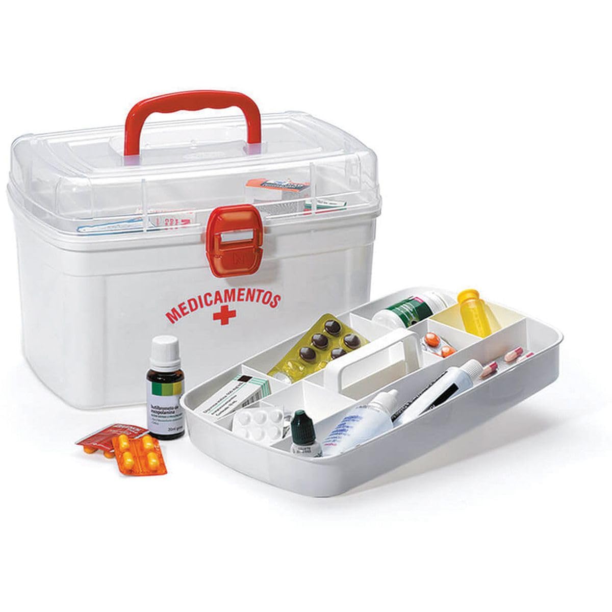 Medicamentos Frasqueira Grande Ccom Bandeja Nitronplast Branco