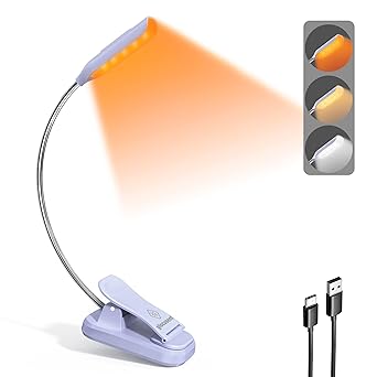 Glocusent Book Light for Reading in Bed, 10LED Bright Reading Light,
