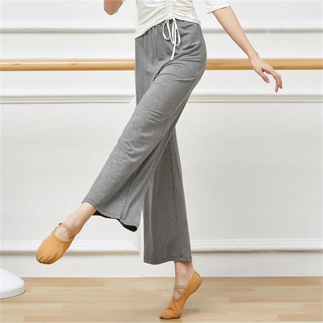 Women's Soft Ballet Pants Cloud Flowy Yoga Trousers with Drawstring Waist for Classical Modern Dance Training