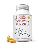 ANDREW LESSMAN Coenzyme Q-10 200 mg 180 Capsules - Essential for Energy Production and Optimum Key Organ Function, Anti-Oxidant Support, Depleted by Aging, Plus B-Complex. Easy to Swallow Capsules