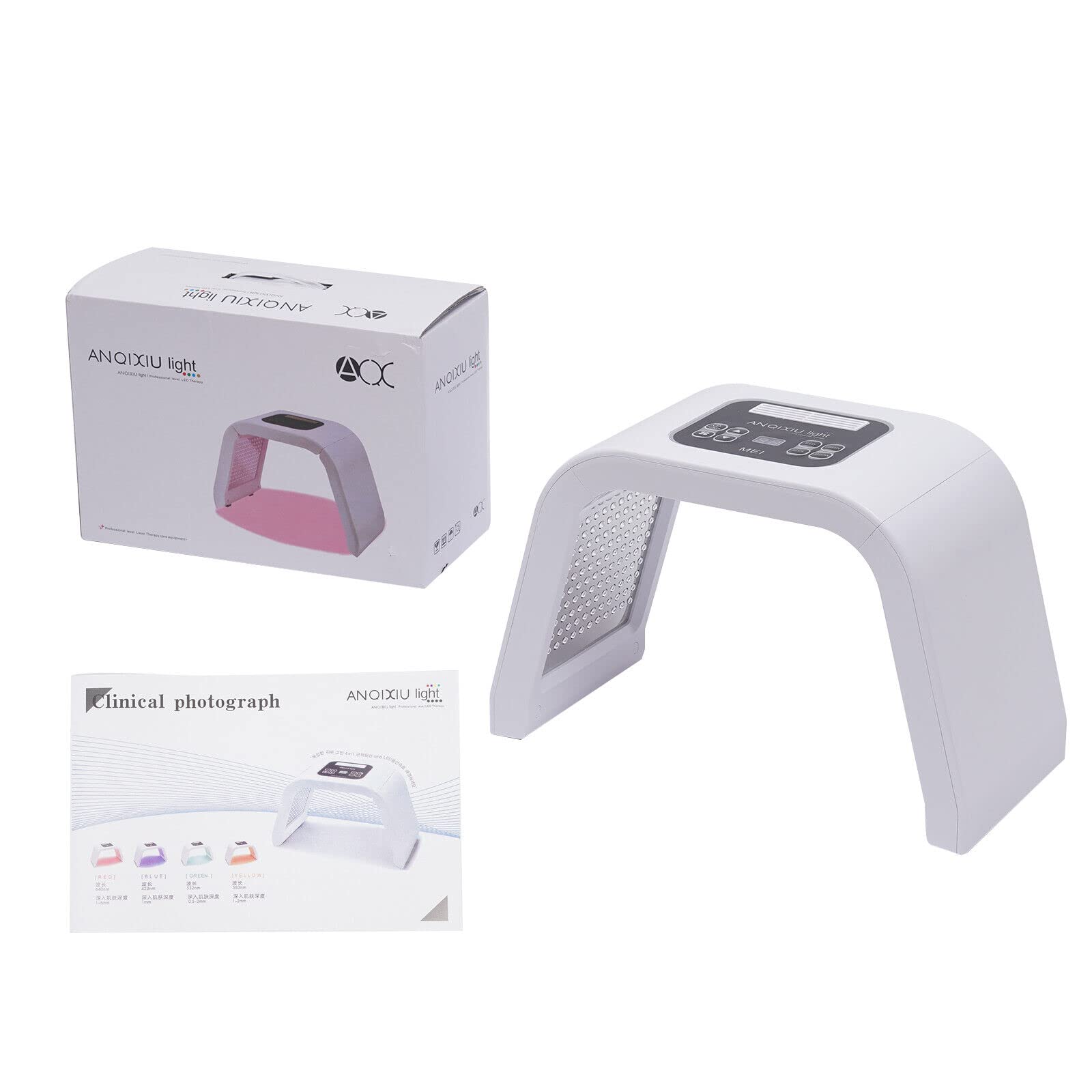 Lampada LED Terapia Luz Per La Cura Del Viso Ringiovanimento Acne Rughe 7 Colore Led Light Maschera Portatile Fotone PDT Terapia Cura Del Viso