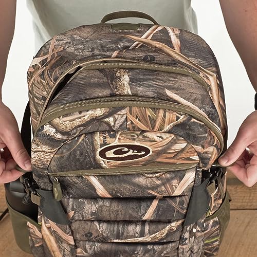 Image of Drake Waterfowl Camo Hunting Outdoor One Size Fits Most Backpack Daypack - Blades Habitat