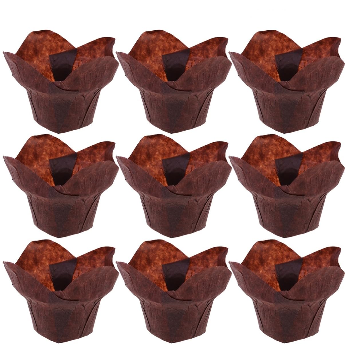 BESTonZON 200pezzi Pirottini Per Muffin Carta Confezione Di Supporti Per Dolci e Cupcake Per Feste e Occasioni Speciali Color Caffè