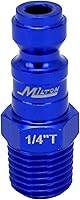 Vista 9 de ColorFit by Milton Kit de acoplador y enchufe - (estilo T, azul) - 1/4" NPT, (14 piezas) - S-314TKIT