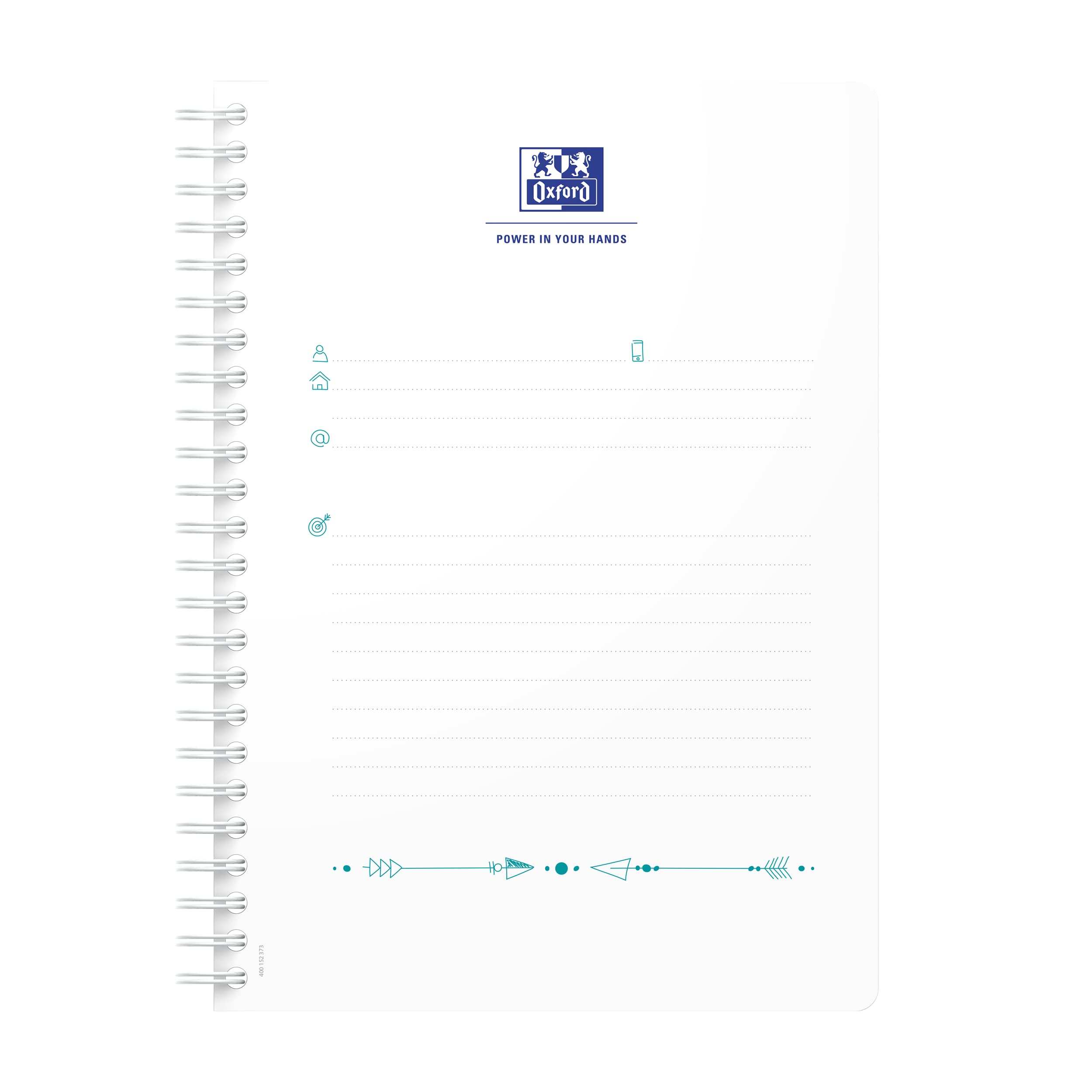 Oxford 400094951 Dura Cuaderno de espiral A5 cuadrícula 5 unidades blancas doble espiral 120 páginas 3 diseños surtidos Cuaderno Diario Bloc de anillo espiral (regalo Idea Floral Flores